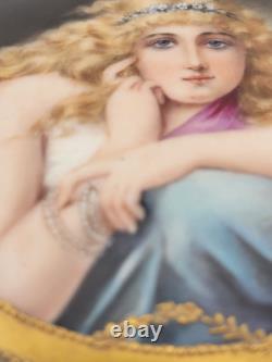 Beautiful Antique Limoges Dresser Box W. G. & Co France Portrait of Girl C 1890's