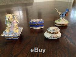 Beautiful Limoge Trinket Boxes The Small Round Box Is a Dubarry From France