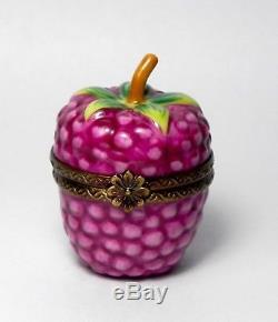 Beautiful Limoges France Raspberry Trinket Box