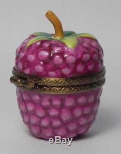 Beautiful Limoges France Raspberry Trinket Box