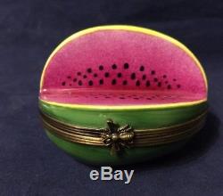 Beautiful Limoges France Rochard Watermelon Trinket Box