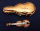 Beautiful Vintage Limoges France Trinket Box Violin Case With Violin