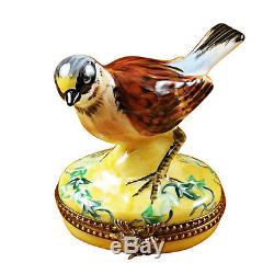 Bird NEW FRENCH porcelain LIMOGES BOX authentic trinket snuff