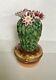 Blooming Cactus Rochard Limoges Porcelain Hand Painted Hinged Large Trinket Box