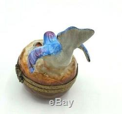 Blue Bird with Chicks Limoges box RETIRED