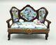 Blue Floral Settee / Couch Limoges Box (retired)