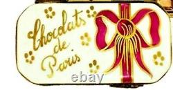 Box of Chocolates from Paris Trinket Box Limoges French Porcelain Signed