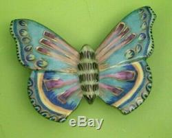 Butterfly Chamart Limoges Trinket Double Hinge Box Peint Main Rare Vtg