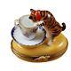 Cat Withmilk France Limoges Boxes Snuff Trinket Box New French