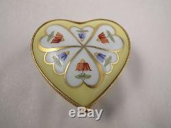 COEURS FLEURIS by LE TALLEC for TIFFANY & Co Limoges Trinket Box Heart-Shaped