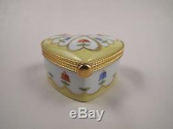 COEURS FLEURIS by LE TALLEC for TIFFANY & Co Limoges Trinket Box Heart-Shaped