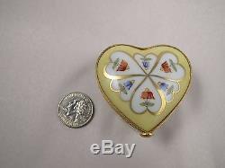 COEURS FLEURIS by LE TALLEC for TIFFANY & Co Limoges Trinket Box Heart-Shaped