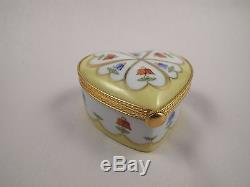 COEURS FLEURIS by LE TALLEC for TIFFANY & Co Limoges Trinket Box Heart-Shaped