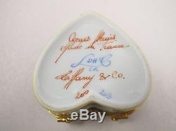 COEURS FLEURIS by LE TALLEC for TIFFANY & Co Limoges Trinket Box Heart-Shaped