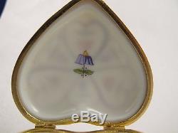 COEURS FLEURIS by LE TALLEC for TIFFANY & Co Limoges Trinket Box Heart-Shaped