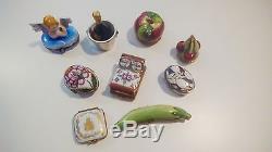 COLLECTION OF LIMOGES TRINKET BOXES 9 total