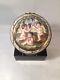 Capodimonte Porcelain Round Box With Raised Details. In Good Condition