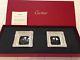 Cartier Porcelain Two Panda Trays Rare France Limoges Set New In Box Authentic