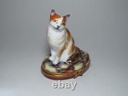 Cat Pierre Arquie Limoges France Ltd Ed 068/750 Trinket Box Peint Main