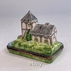 Chamart Country House with Watermill Limoges Porcelain Trinket Box