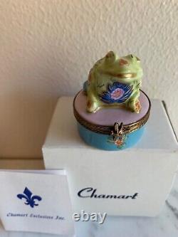 Chamart Limoges France Trinket Box Frog Peint Main
