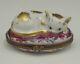 Chamart Limoges France White And Gold Cat Pill Box Figural