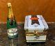 Charming Vintage Signed Limoges France Hand Painted Brut Champagne Trinket Box