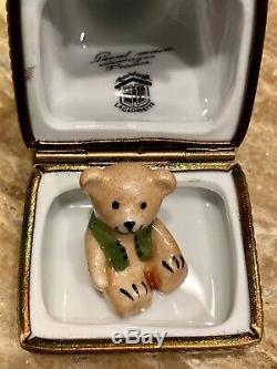 Christmas Boxes With Teddy Bear Limoges Box