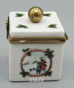 Christmas NOEL Cube Limoges Box by Gerard Ribierre