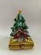 Christmas Tree Ww Manger Scene Rare Limoges Trinket Box
