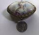 Circa 1900 French Limoges Victorian Lady Patch/pill/trinket Box Estate Signed
