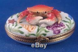 Crab Sealife Border authentic FRENCH LIMOGES box