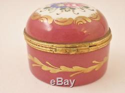 Crimson Dark Red Pillivuyt Mehun Limoges Trinket Box Hand Painted Ceramic