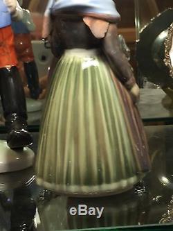 Dahl Jensen/Copenhagen Vintage Figurine Pesant Woman in Tradional Clothing