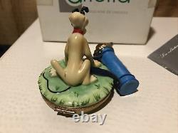 Disney Artoria Golf Au Pluto Porcelaine De Limoges Trinket Box With Box + COA