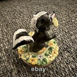 Disney Limoges box of Flower from Bambi. Very Rare & Hard To Find