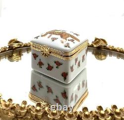 Dog Golden Retriever Trinket Box From Limoges France Adorable Collectible Gift