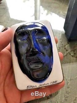 Dubarry Limoges Face Mask Trinket Box Painted by Elton John Rare No 120 New