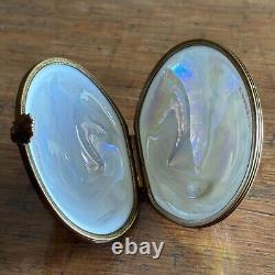 Dubarry Limoges Gold Clamshell With Pearl Trinket Box Peint Main