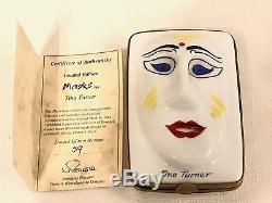 Dubarry Limoges Masks Hand Painted Trinket Box Tina Turner #59 Rare MASKS LE