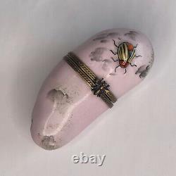 Dubarry Purple Potato With Beetle Limoges Porcelain Trinket Box