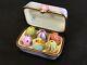 Egg Carton With Easter Eggs And Chick Limoges Trinket Box Peint Main France