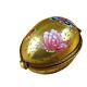 Egg Decor Butterfly On Gold Base New Limoges Boxes Porcelain Trinket Snuff Box F