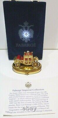 EXCELLENT Faberge Red ROYAL COACH Peint Main Limoges Trinket Box Made France