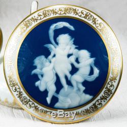 Enamel Musical Cherubs Three Footed Gold Limoges Trinket Box Urn