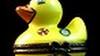Excellent Vintage Yellow Duck Limoges France Trinket Pill Porcelain Box Hand Painted By Dp