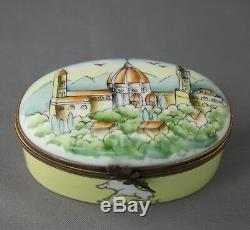 Eximious Limoges Florence Scenic Trinket Box Duomo Campanile Palazzo Vecchio