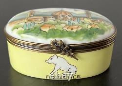 Eximious Limoges Florence Scenic Trinket Box Duomo Campanile Palazzo Vecchio