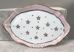 Eximious Limoges Trinket Box 7 Piece Tea Coffee Set with Tray Pink Stars 478