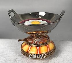 Eximious Limoges Trinket Box Fried Egg in Wok Hand Painted LE 31/750 480